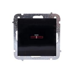 Sentia Łącznik schodowy 10A z podświetleniem czarny połysk 1425-58