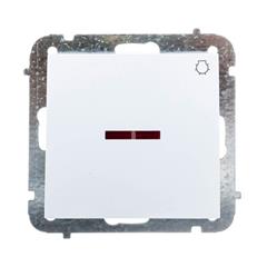 Sentia Przycisk zwierny “światło” 10A z podświetleniem biały 1426-10