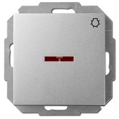 Sentia Przycisk “światło” 10A z podświetleniem srebrny połysk 1426-56