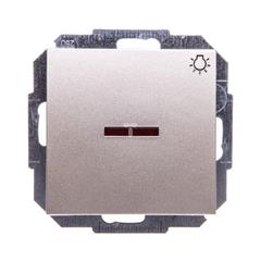 Sentia Przycisk zwierny “światło” 10A z podświetleniem satyna połysk 1426-57