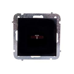 Sentia Przycisk zwierny “światło” 10A z podświetleniem czarny połysk 1426-58