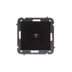 Sentia Przycisk zwierny “dzwonek” 10A z podświetleniem czarny połysk 1427-58