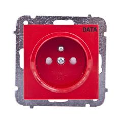 Sentia Gniazdo pojedyncze z/u DATA z przesłonami czerwone 1442-10
