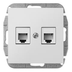 Sentia Gniazdo telefoniczne podwójne RJ11 białe 1451-10