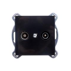 Sentia Gniazdo antenowe RD/TV końcowe czarny połysk 1452-58