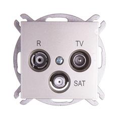 Sentia Gniazdo antenowe RD/TV/SAT końcowe satyna połysk 1453-57