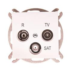 Sentia Gniazdo antenowe RD/TV/SAT przelotowe 10dB białe 1461-10