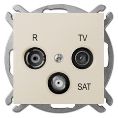 Sentia Gniazdo antenowe RD/TV/SAT przelotowe 10dB kremowe 1461-11