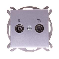 Sentia Gniazdo antenowe RD/TV zakończeniowe srebrny połysk 1462-56