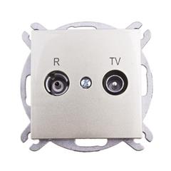 Sentia Gniazdo antenowe RD/TV zakończeniowe satyna połysk 1462-57