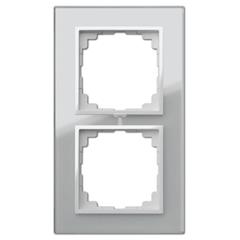Sentia Ramka podwójna szklana srebrna 1472-63