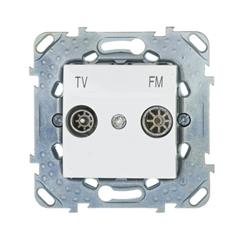 Unica Plus Gniazdo antenowe RTV przelotowe biel polarna MGU50.452.18Z