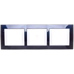 Unica Plus Ramka potrójna pionowa błękit indygo MGU6.006V.842