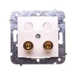 CARLA Gniazdo głośnikowe pojedyncze kremowe 1757-11