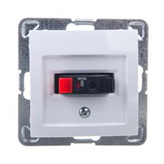 IMPRESJA Gniazdo głośnikowe pojedyncze białe GG-1Y/m/00