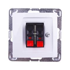 IMPRESJA Gniazdo głośnikowe podwójne białe GG-2Y/m/00