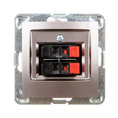 IMPRESJA Gniazdo głośnikowe podwójne tytan GG-2Y/m/23