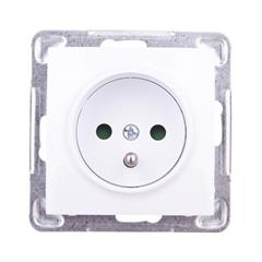 IMPRESJA Gniazdo pojedyncze z/u 16A białe GP-1YZP/m/00
