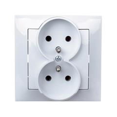 IMPRESJA Gniazdo podwójne z/u 16A białe GP-2YZ/00