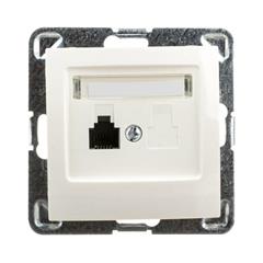 IMPRESJA Gniazdo telefoniczne pojedyncze ecrue GPT-1Y/m/27