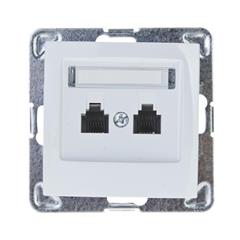 IMPRESJA Gniazdo telefoniczne podwójne białe GPT-2YN/m/00