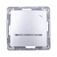 IMPRESJA Łącznik schodowy z podświetleniem srebrny ŁP-3YS/m/18