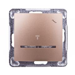 IMPRESJA Łącznik schodowy z podświetleniem złoty metalik ŁP-3YS/m/28