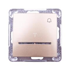 IMPRESJA Przycisk dzwonek z podświetleni złoty metalik ŁP-6YS/m/28