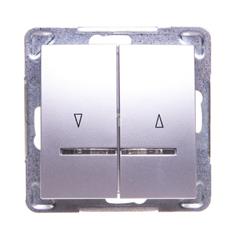 IMPRESJA Łącznik żaluzjowy z podświetleniem srebro ŁP-7YS/m/18