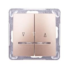 IMPRESJA Łącznik żaluzjowy z podświetleniem złoty metalik ŁP-7YS/m/28