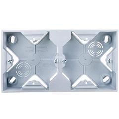 IMPRESJA Puszka natynkowa podwójna srebro PNP-2Y/18