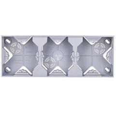 IMPRESJA Puszka natynkowa potrójna srebro PNP-3Y/18