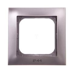 IMPRESJA Ramka pojedyncza do łączników IP-44 tytan RH-1Y/23