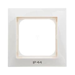 IMPRESJA Ramka pojedyncza do łączników IP-44 ecrue RH-1Y/27