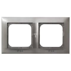 IMPRESJA Ramka podwójna do łączników IP-44 tytan RH-2Y/23