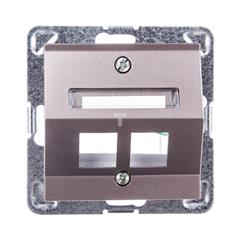 IMPRESJA Obudowa gniazda komputerowego podwójnego tytan GPK-2YS/p/23