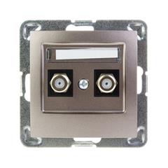 IMPRESJA Gniazdo antenowe podwójne typu F tytan GPA-2YF/m/23