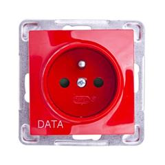IMPRESJA Gniazdo pojedyncze z/u 16A DATA czerwone GP-1YZDP/m/00
