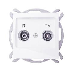 IMPRESJA Gniazdo antenowe RTV zakończeniowe ZAK-10 białe GPA-10YPZ/m/00