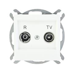 IMPRESJA Gniazdo antenowe RTV przelotowe  ZAP-10 ecrue GPA-10YP/m/27