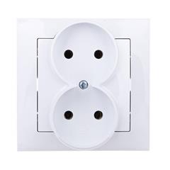 IMPRESJA Gniazdo podwójne b/u 16A białe GP-2Y/00