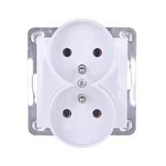 IMPRESJA Gniazdo podwójne z/u 16A białe GP-2YRZ/m/00