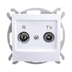 IMPRESJA Gniazdo antenowe RTV przelotowe ZAP-16 białe GPA-16YP/m/00