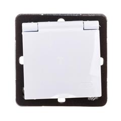 IMPRESJA Gniazdo hermetyczne z/u 16A IP44 z klapką białe GPH-1YZ/m/00/w