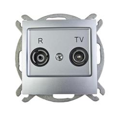 IMPRESJA Gniazdo antenowe RTV końcowe ZAR srebrne GPA-YK/m/18