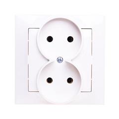 IMPRESJA Gniazdo podwójne b/u 16A ecrue GP-2Y/27