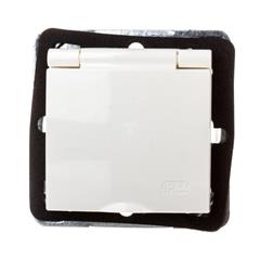 IMPRESJA Gnizado hermetyczne z/u 16A IP44 z klapką ecrue GPH-1YZ/m/27/w