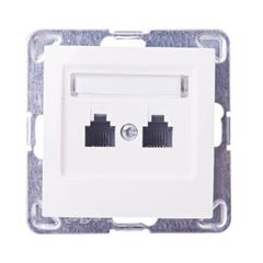 IMPRESJA Gniazdo telefoniczne podwójne rownoległe ecrue GPT-2YR/m/27