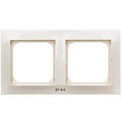 IMPRESJA Ramka podwójna do łączników IP-44 ecrue RH-2Y/27