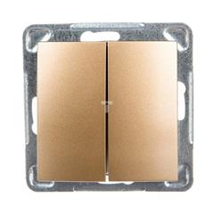 IMPRESJA Łącznik schodowy podwójny  złoty metalik ŁP-10Y/m/28